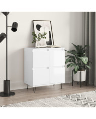 Buffet Blanc brillant 60x35x70 cm Bois d'ingénierie | Mobilier & Déco