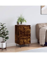 Buffet chêne fumé 40x35x70 cm bois d'ingénierie | Mobilier & Déco