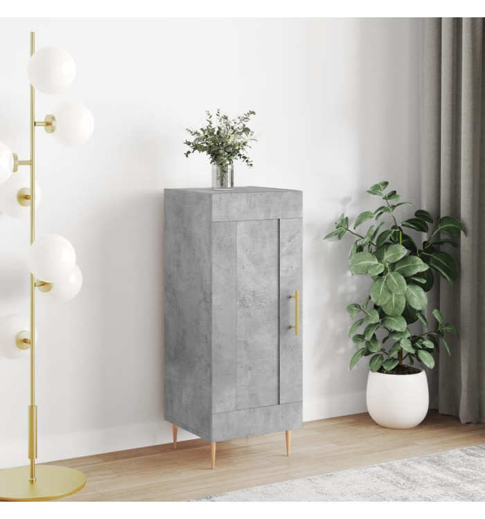 Buffet Gris béton 34,5x34x90 cm Bois d'ingénierie | Mobilier & Déco