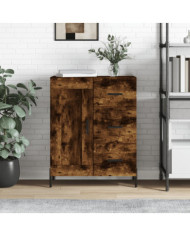 Buffet chêne fumé 69,5x34x90 cm bois d'ingénierie | Mobilier & Déco