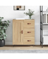 Buffet chêne sonoma 69,5x34x90 cm bois d'ingénierie | Mobilier & Déco