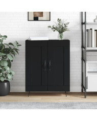 Buffet noir 69,5x34x90 cm bois d'ingénierie | Mobilier & Déco