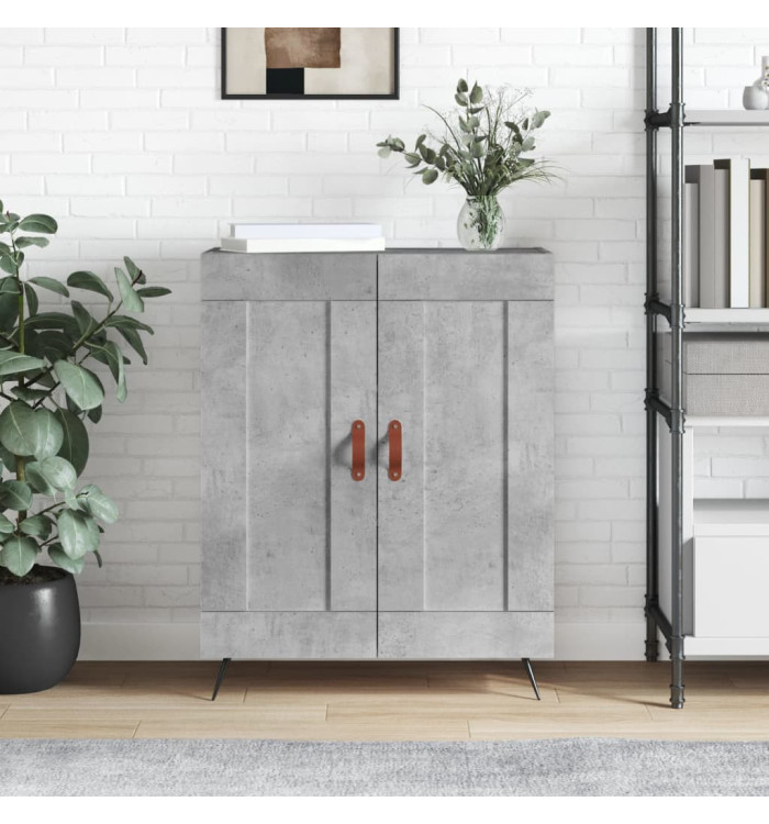 Buffet gris béton 69,5x34x90 cm bois d'ingénierie | Mobilier & Déco