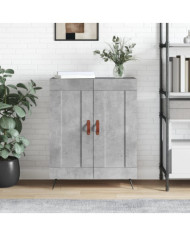 Buffet gris béton 69,5x34x90 cm bois d'ingénierie | Mobilier & Déco