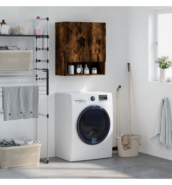 Armoire murale chêne fumé 60x31x70 cm bois d'ingénierie | Mobilier & Déco