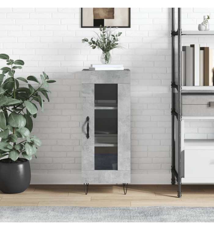 Buffet Gris béton 34,5x34x90 cm Bois d'ingénierie | Mobilier & Déco
