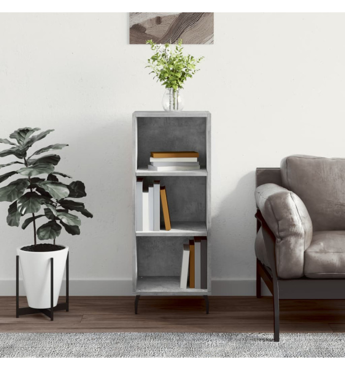 Buffet gris béton 34,5x32,5x90 cm bois d'ingénierie | Mobilier & Déco