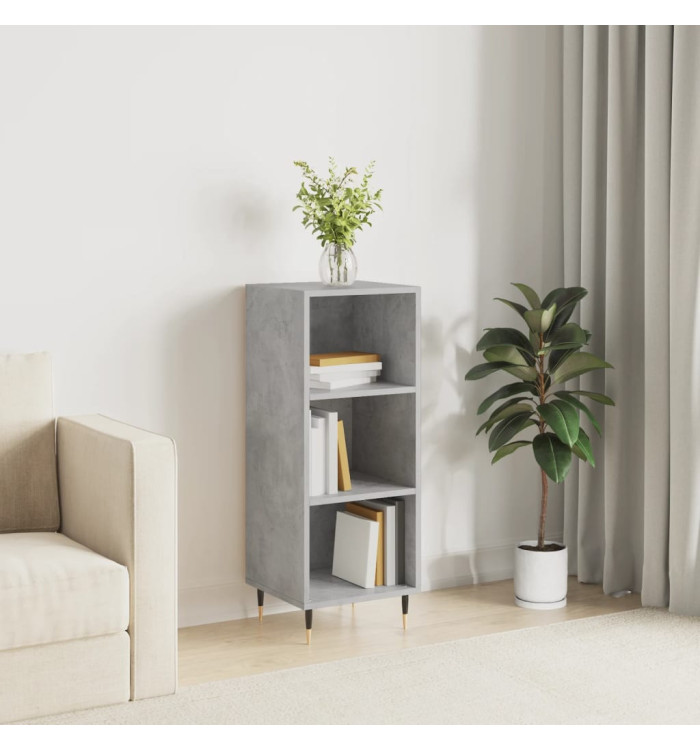 Buffet gris béton 34,5x32,5x90 cm bois d'ingénierie | Mobilier & Déco
