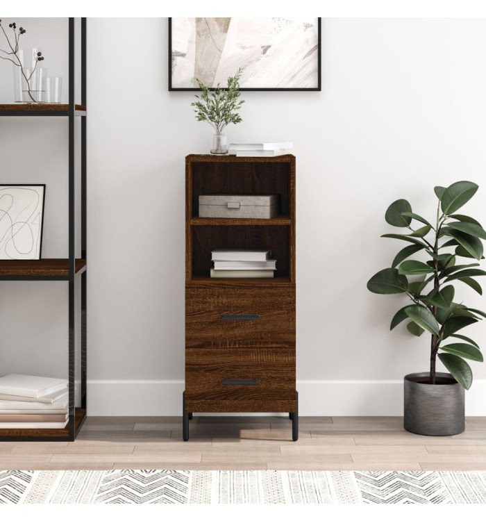 Buffet Chêne marron 34,5x34x90 cm Bois d'ingénierie | Mobilier & Déco