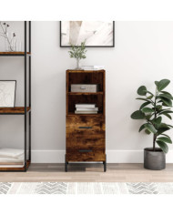 Buffet Chêne fumé 34,5x34x90 cm Bois d'ingénierie | Mobilier & Déco