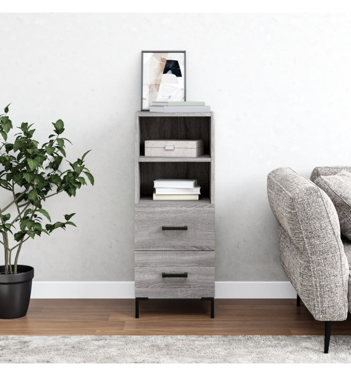 Buffet Sonoma gris 34,5x34x90 cm Bois d'ingénierie | Mobilier & Déco