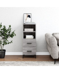Buffet Sonoma gris 34,5x34x90 cm Bois d'ingénierie | Mobilier & Déco