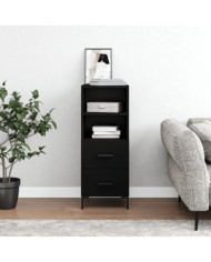 Buffet Noir 34,5x34x90 cm Bois d'ingénierie | Mobilier & Déco