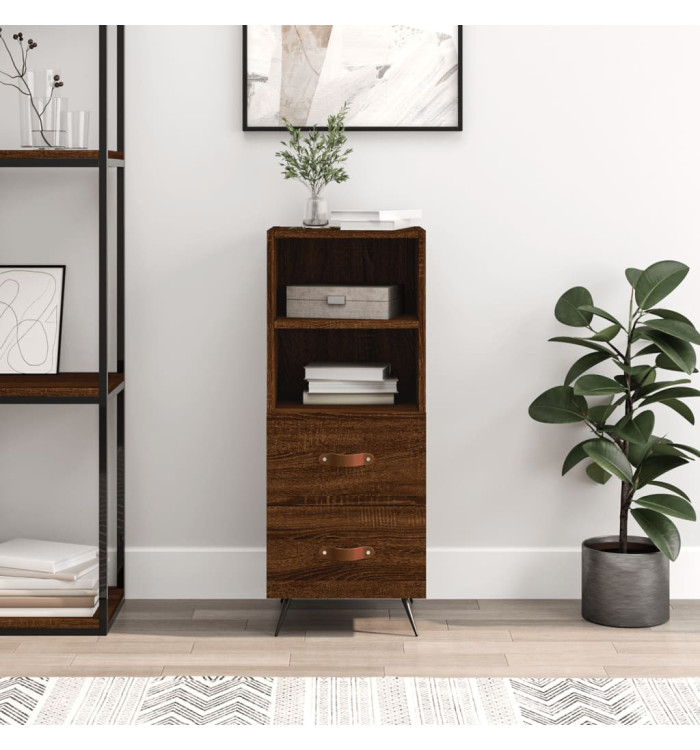 Buffet Chêne marron 34,5x34x90 cm Bois d'ingénierie | Mobilier & Déco