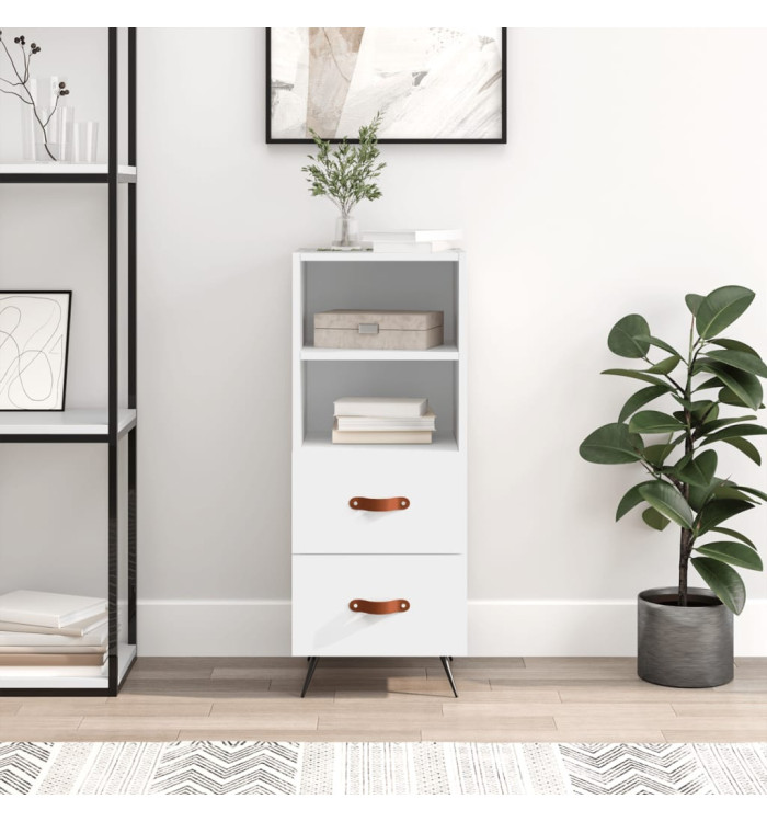 Buffet blanc 34,5x34x90 cm bois d'ingénierie | Mobilier & Déco