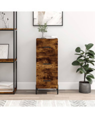 Buffet Chêne fumé 34,5x34x90 cm Bois d'ingénierie | Mobilier & Déco