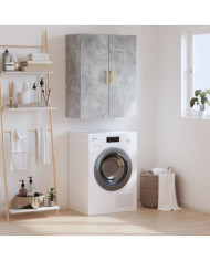 Armoire murale gris béton 69,5x34x90 cm | Mobilier & Déco