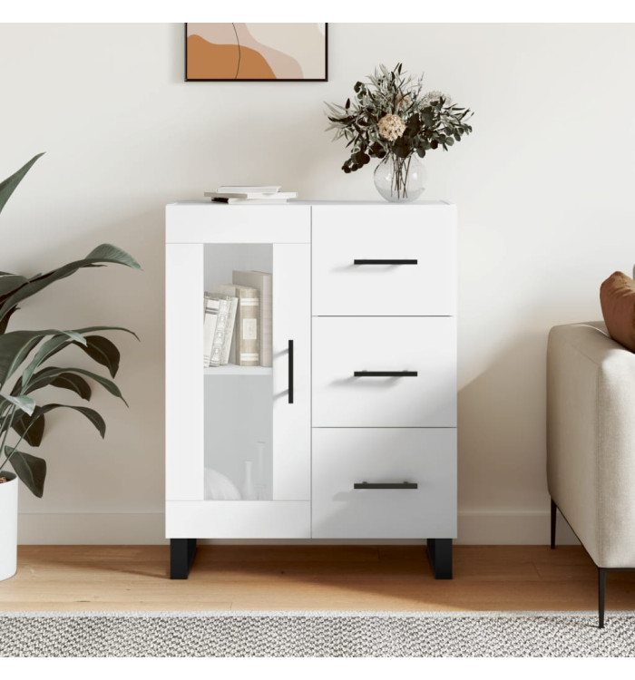 Buffet blanc 69,5x34x90 cm bois d'ingénierie | Mobilier & Déco
