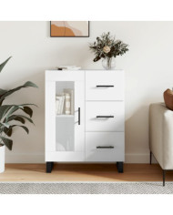 Buffet blanc 69,5x34x90 cm bois d'ingénierie | Mobilier & Déco