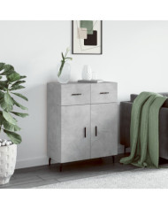Buffet gris béton 69,5x34x90 cm bois d'ingénierie | Mobilier & Déco