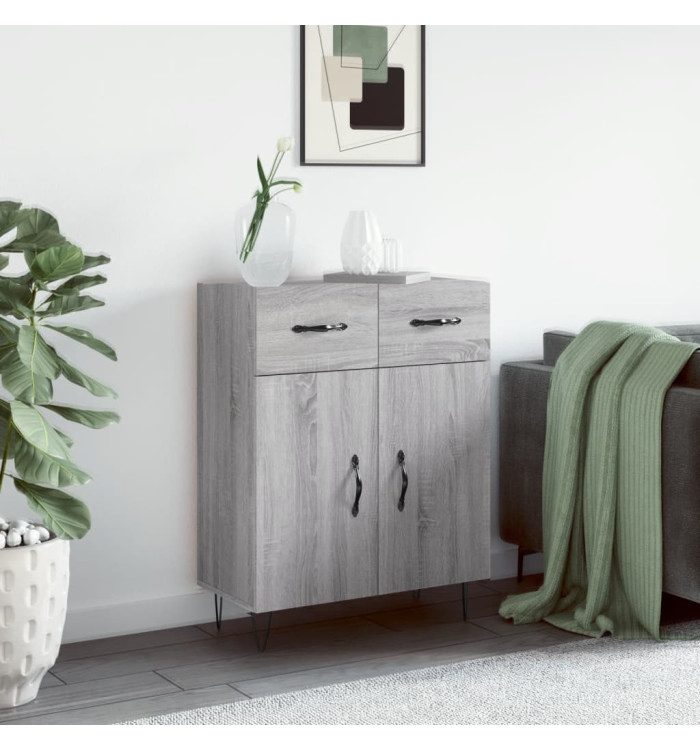 Buffet sonoma gris 69,5x34x90 cm bois d'ingénierie | Mobilier & Déco