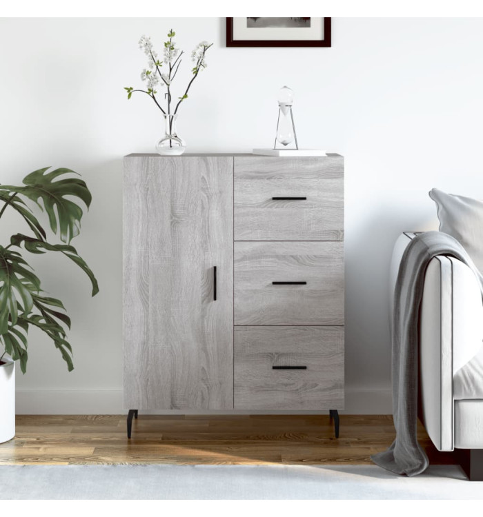 Buffet sonoma gris 69,5x34x90 cm bois d'ingénierie | Mobilier & Déco