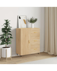 Buffet chêne sonoma 69,5x34x90 cm bois d'ingénierie | Mobilier & Déco