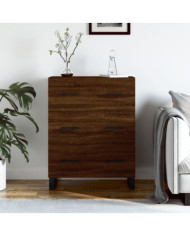 Buffet chêne marron 69,5x34x90 cm bois d'ingénierie | Mobilier & Déco