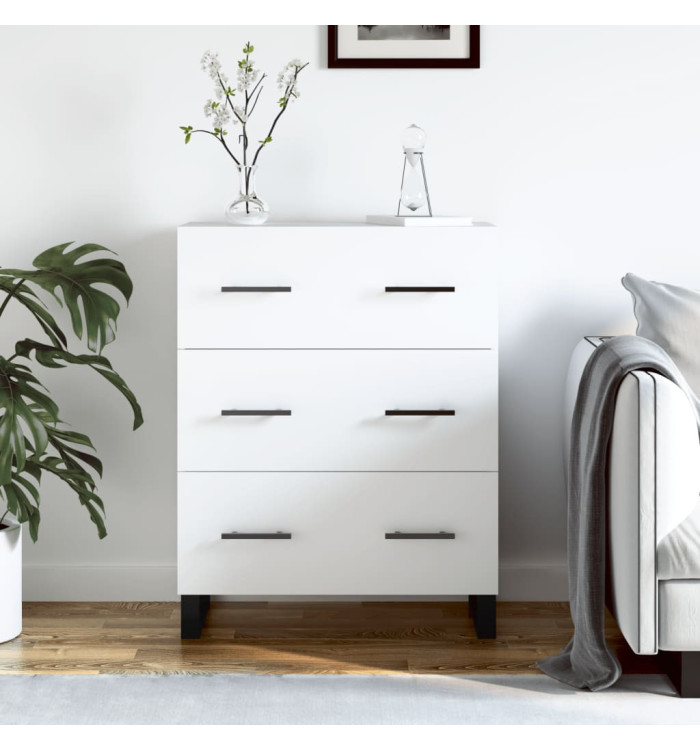 Buffet blanc 69,5x34x90 cm bois d'ingénierie | Mobilier & Déco