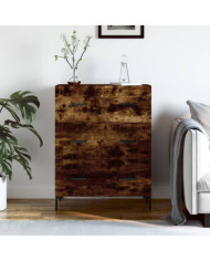Buffet chêne fumé 69,5x34x90 cm bois d'ingénierie | Mobilier & Déco