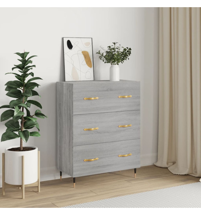 Buffet sonoma gris 69,5x34x90 cm bois d'ingénierie | Mobilier & Déco
