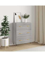 Buffet sonoma gris 69,5x34x90 cm bois d'ingénierie | Mobilier & Déco