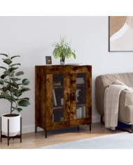 Buffet chêne fumé 69,5x34x90 cm bois d'ingénierie | Mobilier & Déco