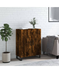 Buffet chêne fumé 69,5x34x90 cm bois d'ingénierie | Mobilier & Déco