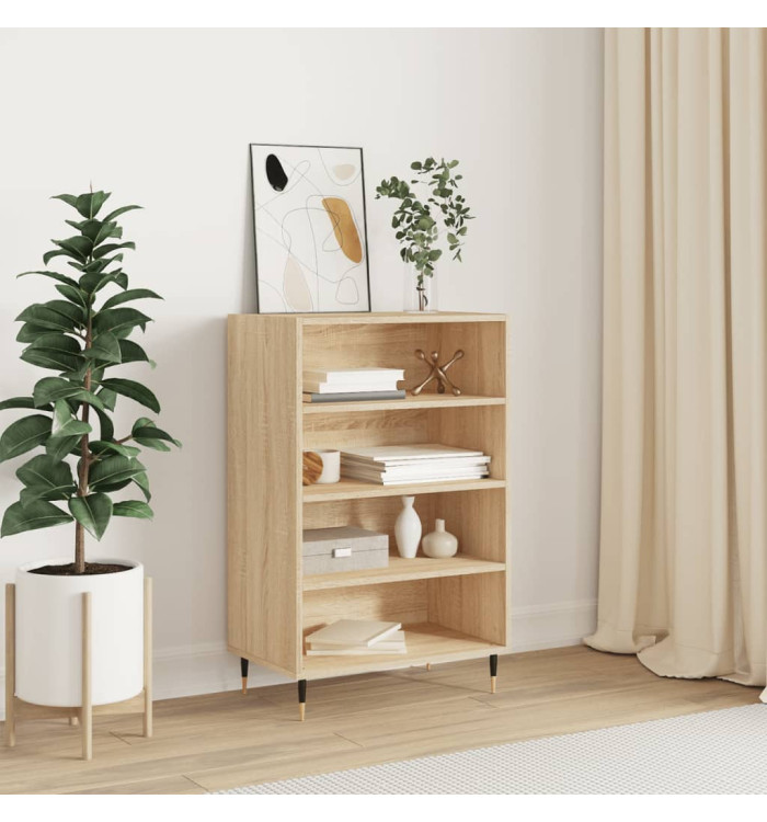 Buffet haut chêne sonoma 57x35x90 cm bois d'ingénierie | Mobilier & Déco