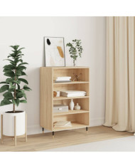 Buffet haut chêne sonoma 57x35x90 cm bois d'ingénierie | Mobilier & Déco