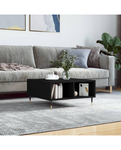 Table basse noir 60x60x30 cm bois d'ingénierie | Mobilier & Déco