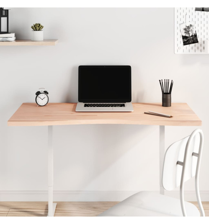 Dessus de bureau 110x(50-55)x2,5 cm bois massif de hêtre | Mobilier & Déco