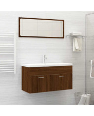 Ensemble de meubles de salle de bain 2 pcs Chêne marron | Mobilier & Déco