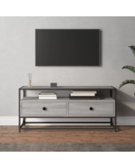 Meuble TV sonoma gris 100x35x45 cm bois d'ingénierie | Mobilier & Déco