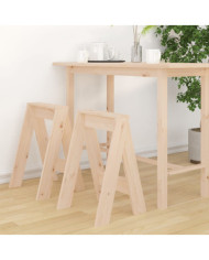 Tabourets lot de 2 40x40x60 cm bois massif de pin | Mobilier & Déco