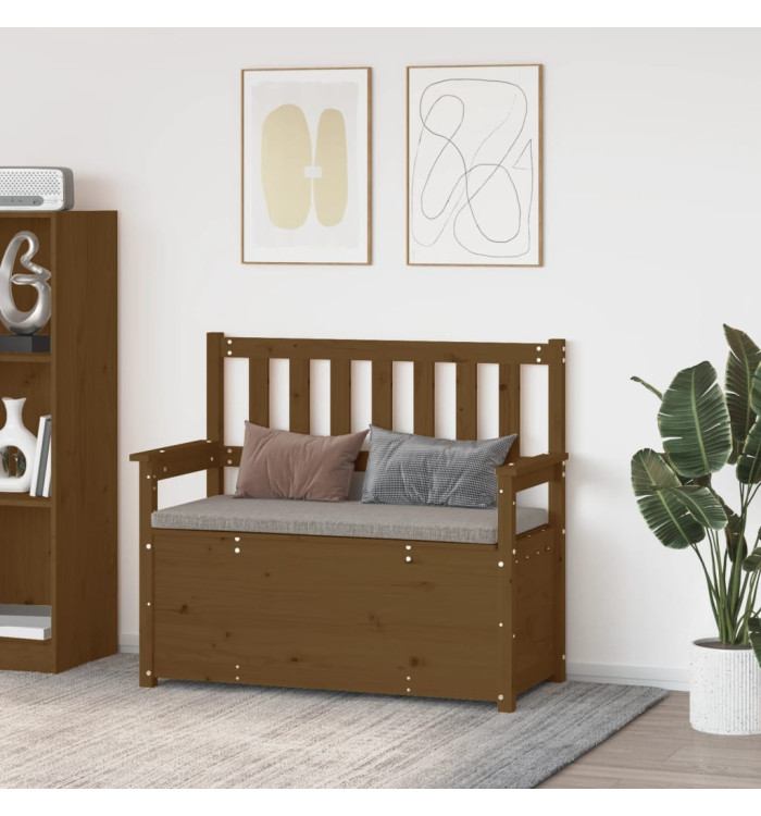 Banc Marron miel 112,5x51,5x96,5 cm Bois de pin massif | Mobilier & Déco