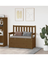 Banc Marron miel 112,5x51,5x96,5 cm Bois de pin massif | Mobilier & Déco