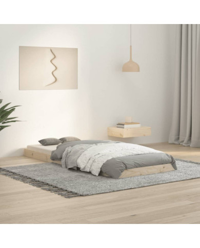 Cadre de lit sans matelas 75x190 cm bois de pin massif | Mobilier & Déco
