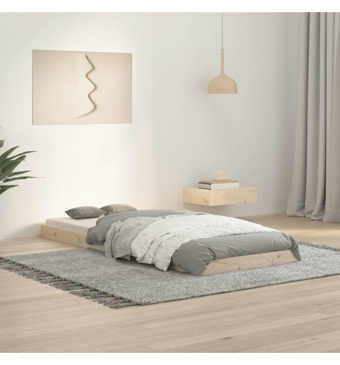 Cadre de lit sans matelas 75x190 cm bois de pin massif | Mobilier & Déco