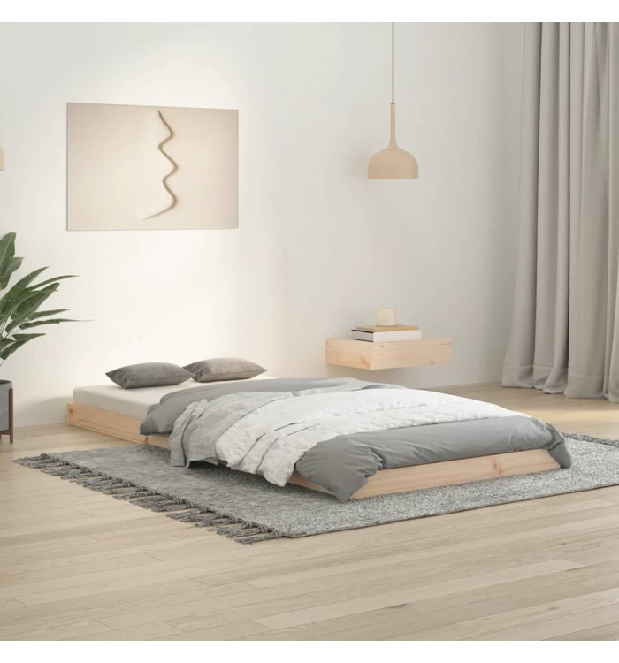 Cadre de lit sans matelas 90x200 cm bois de pin massif | Mobilier & Déco