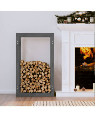 Support pour bois de chauffage Gris 60x25x100 cm Bois de pin | Mobilier & Déco