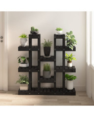 Support à plantes Noir 104,5x25x109,5 cm Bois massif de pin | Mobilier & Déco