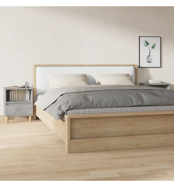 Tables de chevet 2 pcs Gris béton 40x35x50 cm | Mobilier & Déco