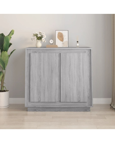 Buffet sonoma gris 80x34x75 cm bois d'ingénierie | Mobilier & Déco